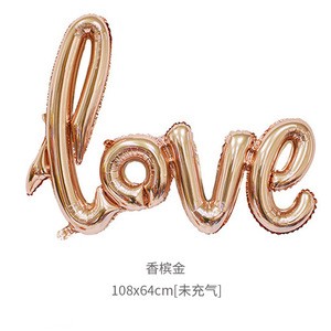 Large LOVE balloon ROSE GOLD SILVER foil letter balloon Wedding decor Love air balloons Bridal shower