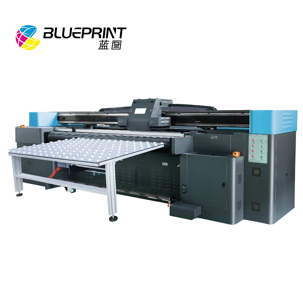 Large wide format 2.5m UV hybrid flatbed printer with ricoh gen5 heads