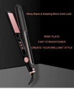 Lcd Display 450 Degrees Curls Electric Ceramic Straightening And Combs For Retailer Wholesale Business Flat Iron Hair Brushes