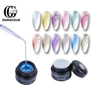 led lamp cure metallic spider gel linear painting nail polish uv gel