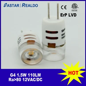 Led light supplier PBT material 12VDC/AC 1.5W 110LM Bipin G4/G9 LED lamp