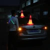 LED USB rechargeable lighted collapsible safety traffic cone