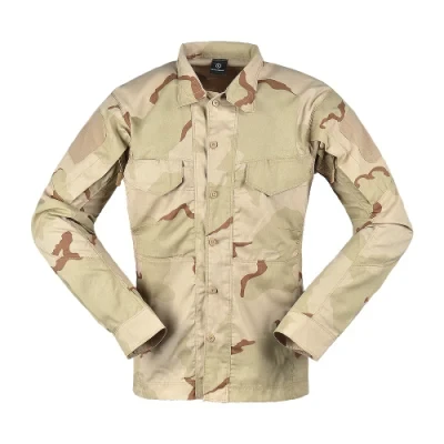 Leisure Tricolor Desert Camouflage Color Hunting Sports Shirt