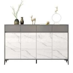 Light Luxury ins style Light Grey&White color livingroom shoe rack cabinet