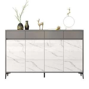 Light Luxury ins style Light Grey&amp;White color livingroom shoe rack cabinet