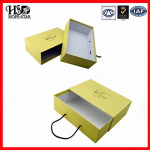 light weight traditional shoe box Plain custom printed sliding paper box