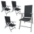 Lightweight 7 Positions Adjustable Aluminum Tesling Material Folding Garden Chair