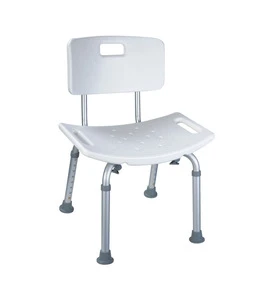 Lightweight portable bath bench with back for disabled people