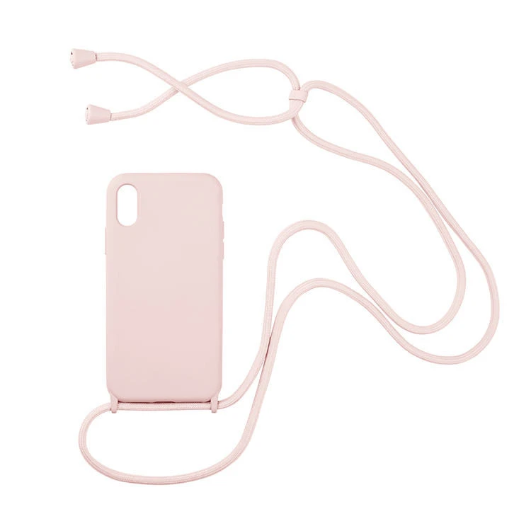 Liquid Silicone Lanyard Phone Case For Iphone 6 7 8 Plus 11 Pro Xs Max Xr X Case Cover With Neck Strap Crossbody Necklace Cord