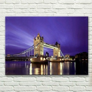 London Nightscape Beautiful Picture Of Tower Bridge Oil Painting