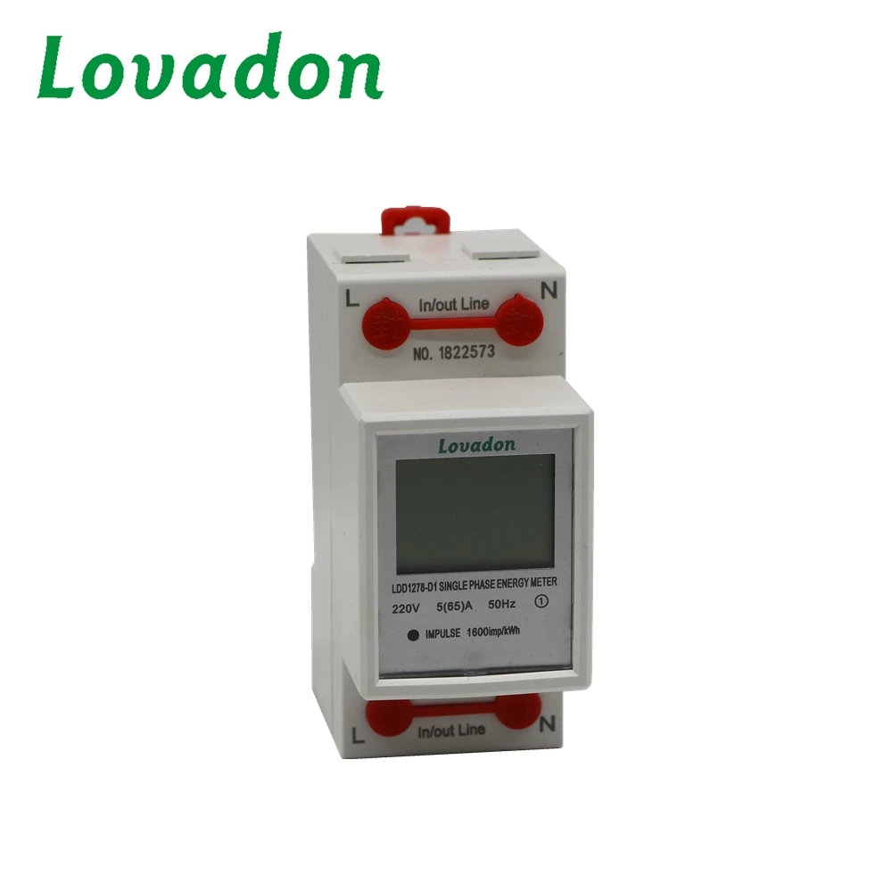 LOVADON AC Single Phase 220V LCD Digital Electric Energy Meter