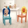 Lovely Cartoon Preschool Children Furniture Set Solid Wood Kids Study Table and Chair