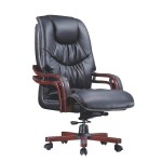 Luxury Boss Manager Executive Reclining Wooden Office Swivel Recliner Genuine Leather Chairs