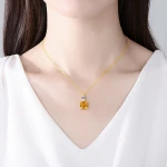 Luxury Female Water Drop Pendant Necklace 925 Sterling Silver Jewelry Twist Chain Necklace Fashion Bride Wedding Necklaces