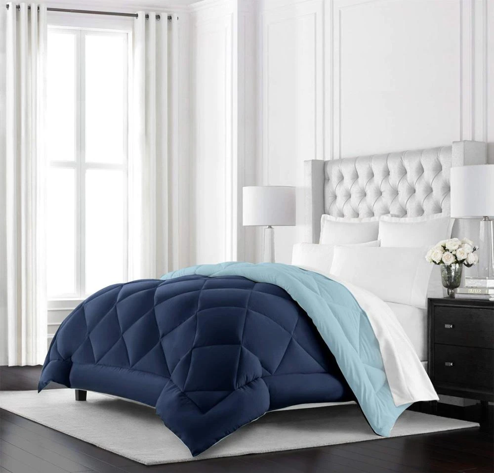 Luxury Quilt Hotel Collection Goose Down Alternative Reversible Custom Comforter