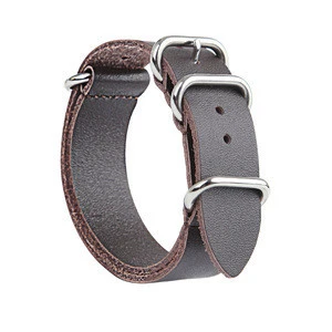 Luxury Type Nato Zulu Leather Watch Strap Leather Nato Watch Band