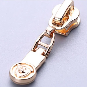 m5 zipper slider fancy zip slider gold for shoes bags and clothing