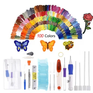 Magic Patterns Punch Needle Kit Craft Tool Logo Embroidery Kit Diy Pen Set Sewing  Threads for Sewing Knitting