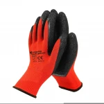 manufacturer good stable quality natural rubber latex safety gloves mens work gloves black ppe gloves
