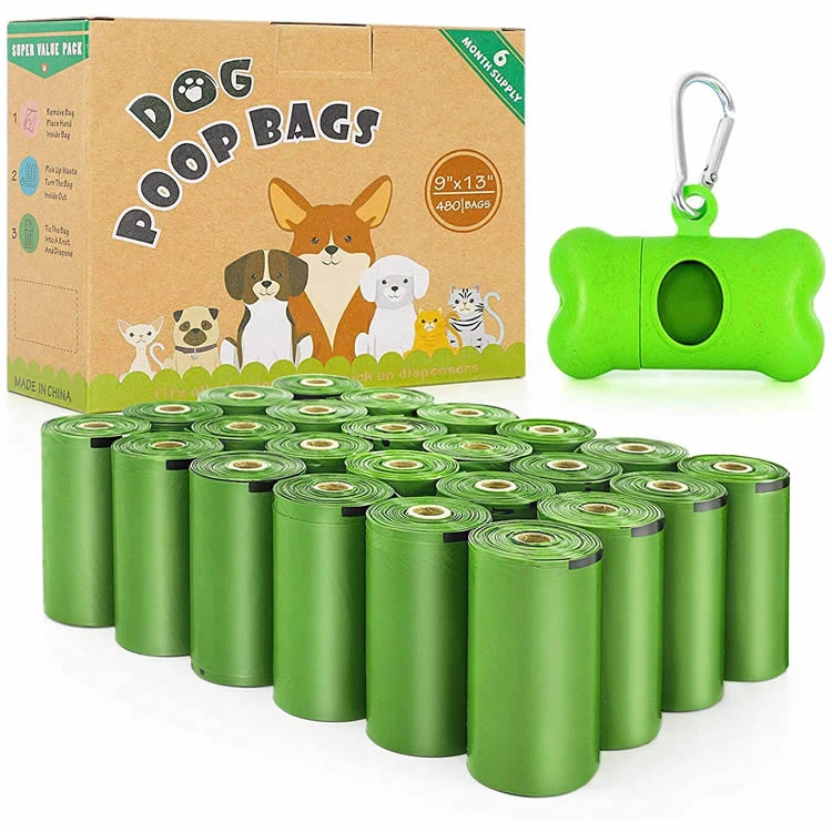 Manufacturer Supplier Shit Dispenser Dog Poop Bag Eco-Friendly Dog Bone Type Cat Dog Waste Bags