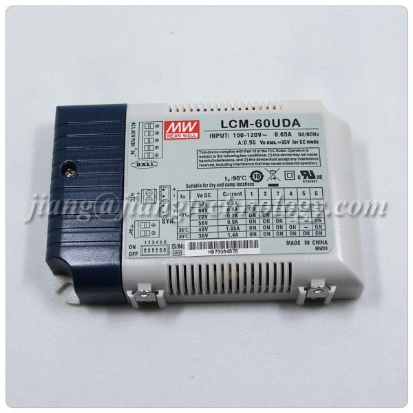 Meanwell Constant Current Panel Light DALI Power Supply 700mA 50W Dimmable LED Driver LCM-60UDA