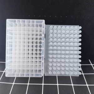 Medical transparent 96 hole deep well plate 2.2 ml for lab