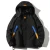 Import Mens jacket windproof full zipper hit color detachable hood fashion all-match coat jacket from China