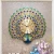 Import Metal Beautiful Home Decoration  Peacock Clocks Large Watch Wall Clock from China