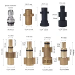 Metal Brass Car Car Foam Cannon Adapter for Connect Fitting