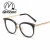 Import Metal round women optical glasses frame Metal black eyeglasses frame from China