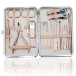 MGJ18 18pcs professional nail clipper nipper travel pedicure manicure tool set with case nail art trimming tool