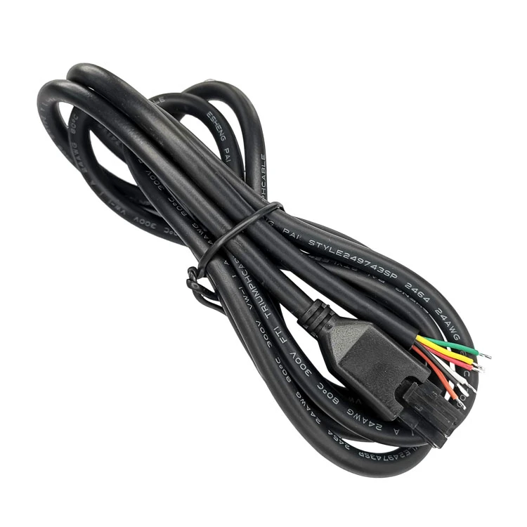 Micro Fit 3.0 6 pin 2*3 pin molded to stripped tinned end pigtail cable wire harness compatible with Molex connector 1.5m