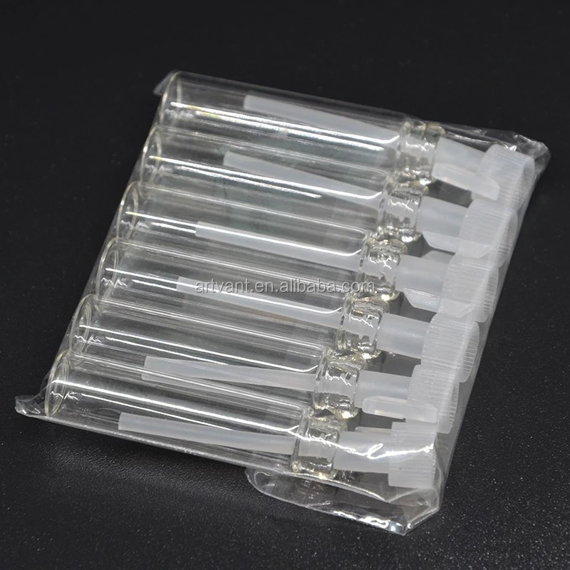 Mini Glass Perfume Small Sample Vials Perfume Bottle 1ml Empty Laboratory Liquid Fragrance Test Tube Trial Bottle