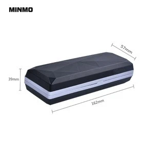 MINMO solid color rectangular plastic reading glasses case, ABS plastic magnet optical case