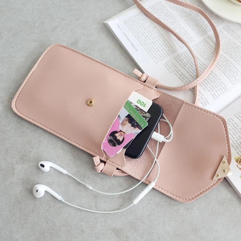 mobile phone bags cases cell phone arm sling pouch bag chain touch screen fashion leather crossbody touchscreen purse phone bag