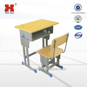 modern cheap color optional single steel school student desk and chair