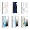 Modern Closet 2 Sliding Door Printing pattern Metal Almirah Wardrobe Household Bedroom Steel Wardrobe OEM ODM