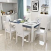 Modern latest design living room furniture composable tempered glass dinner table