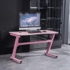 Modern simple multifunctional e-sports pink gaming desk with usb