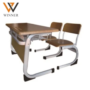 modern student furniture school table and chair educational classroom double desk and bench for schools furniture