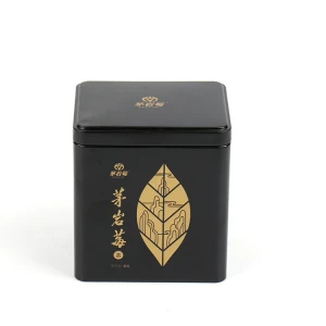 Most Popular Black 0.23mm Tinplate Metal Seal Iron Box For Tea Packing Storage