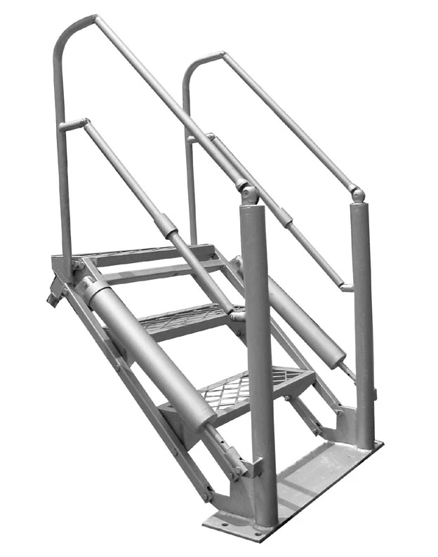 Movable Step Ladder folding stair in tank truck loading station for petroleum chemical industry