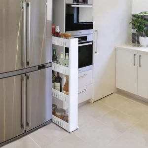 Multi-function 4-tier Household Items Plastic Food Rotating Storage Holders