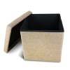 Multi-functional folding Furniture cotton and linen storage stool sorting cloth storage bench chair