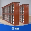 Multi-Tiered Steel-Wood Dual Column Bookshelf for Library Office and Home
