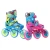Import Multifunctional safety roller skates children adjustable high quality 3 wheels roller skates from China