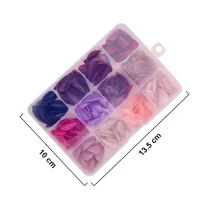Nail nail patch solid color 12-color boxed bright nail 288 pieces