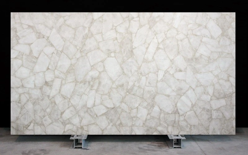 Natural gemstone polished White Crystal luxury floor tiles marble