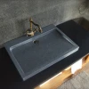 Natural Gray Granite Stone Trough Bathroom Sink