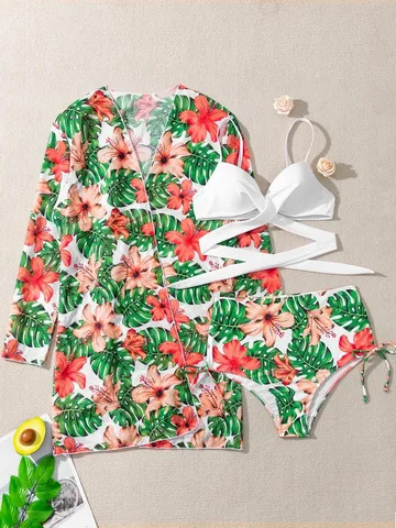 New Arrivals 2022 3 Piece Bikini Set High Quality Bikinis & Beachwear(old) Fashion Bikini Set With Cover Up